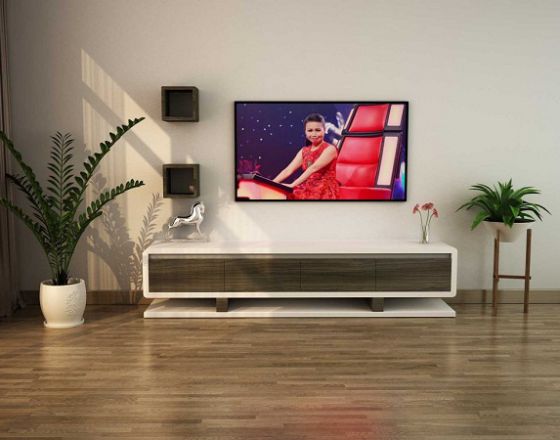 Những mẫu kệ tivi trang trí phòng khách đơn giản