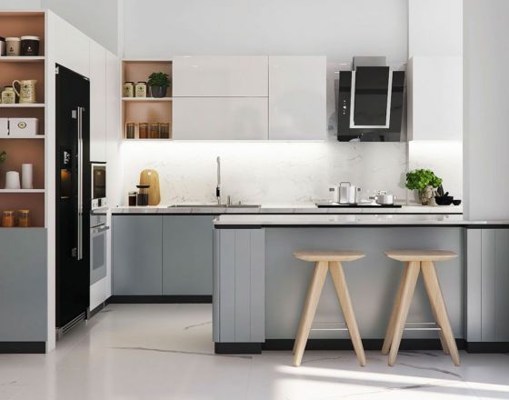 15+ Mẫu nội thất nhà bếp thông minh cho nhà chật thêm rộng
