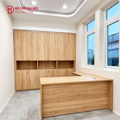 Bàn làm việc và tủ hồ sơ